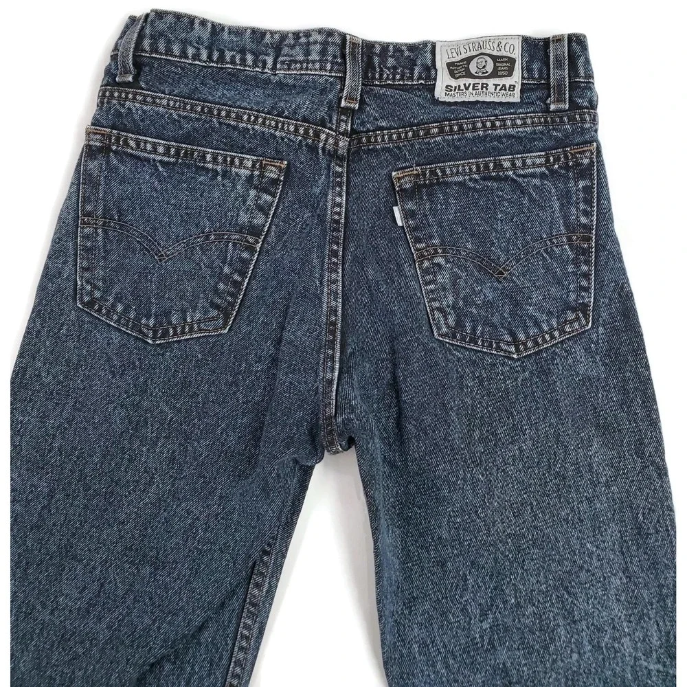 Vintage Levis Silver Tab‎ 512 Jeans Mens 32x24 Blue Baggy Fit Made USA 90s Denim